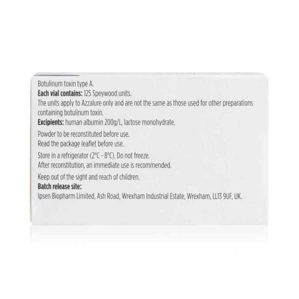 AZZADOUBLE_TOXINS_BACK Azzalure 125IU (2 Vials)