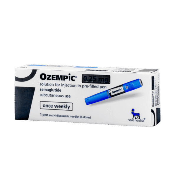 Ozempic 0.25mg solution for injection in a pre-filled pen